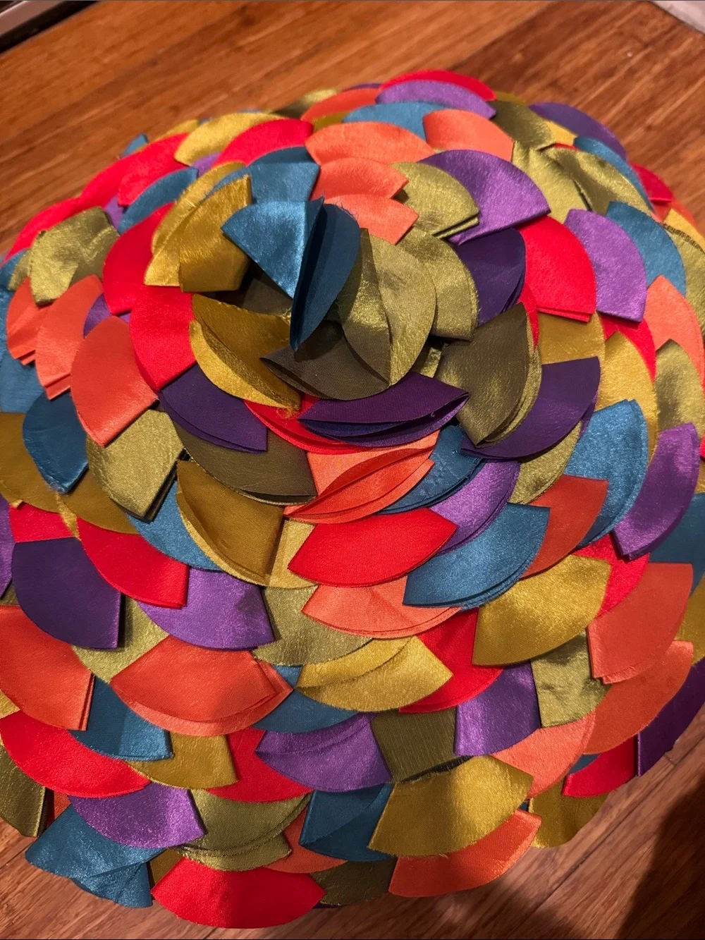 Colorful Round Petals Decorative Pillow Pair - 18” - Multicolor